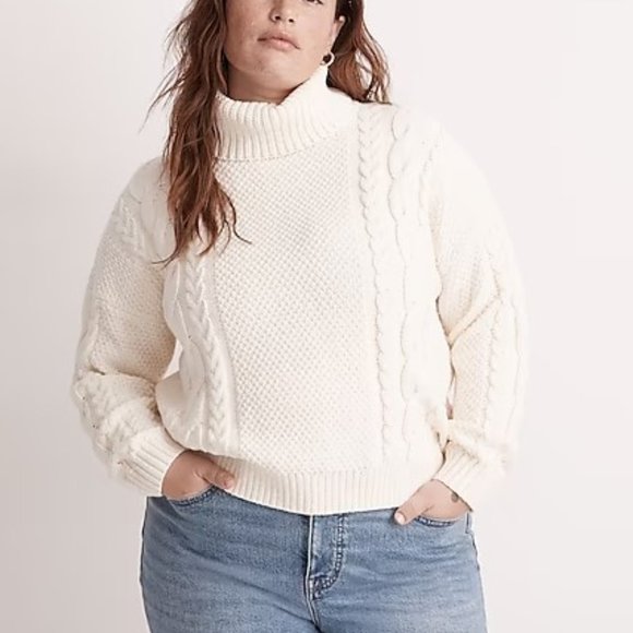Madewell Sweaters - Madewell Cable Turtleneck Sweater 2X